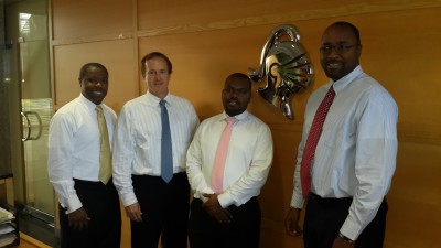 left to right Keith Davies, BISX; David Slatter FG Capital; Holland Grant, BISX; Wesley Percentie FG Capital